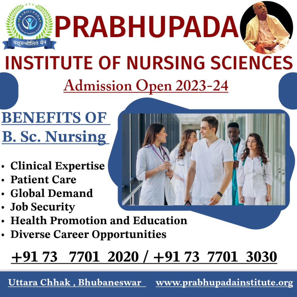 prabhupada college benifits of B Sc Nursing